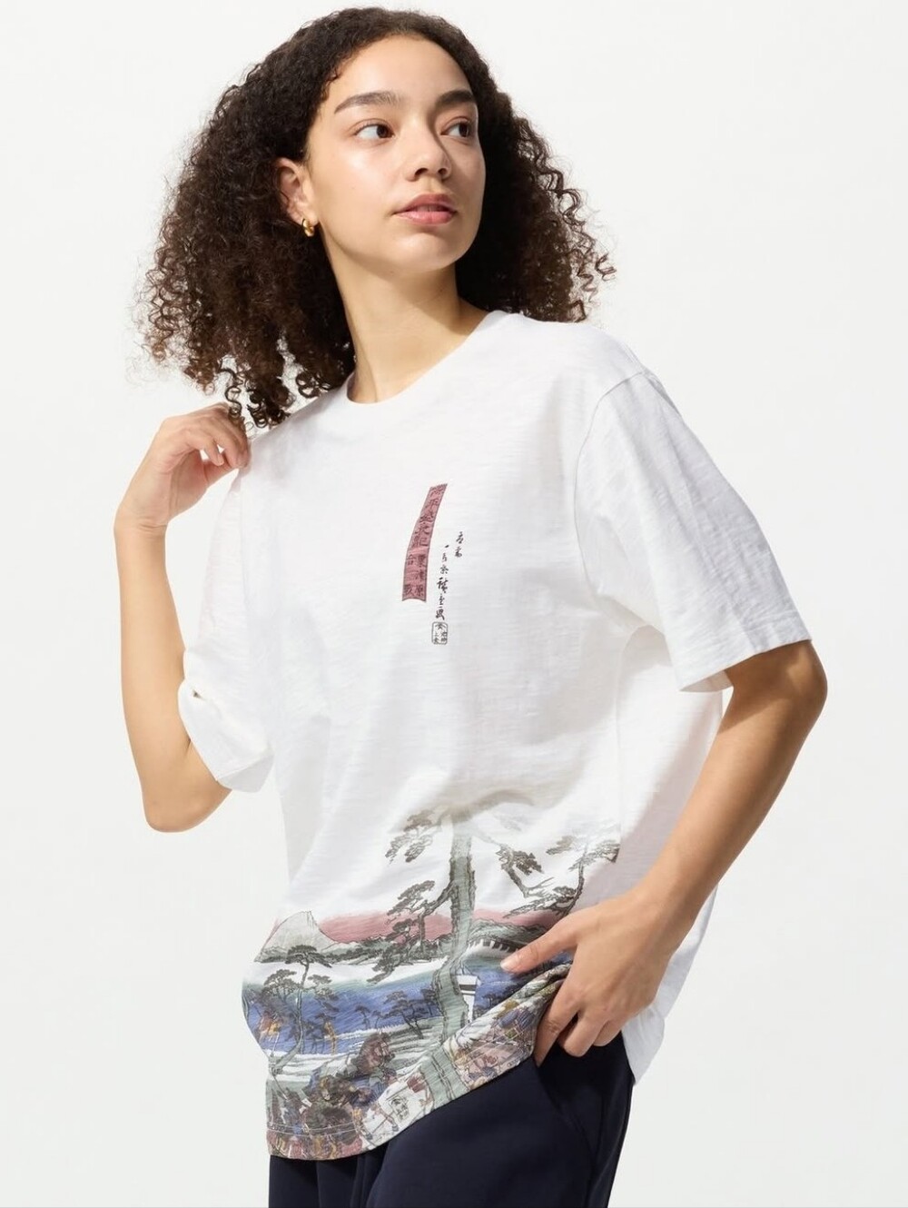 Uniqlo Museum Of Fine Arts Boston Ukiyo-e Heroes White Mountain Graphic T-Shirt